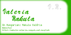 valeria makula business card