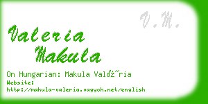 valeria makula business card